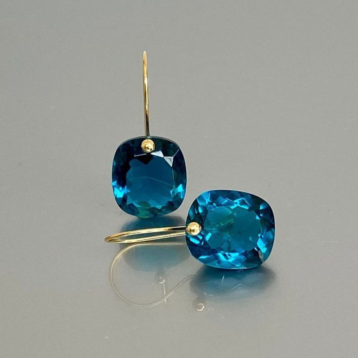 Orecchini Vintage con Zirconi Blu