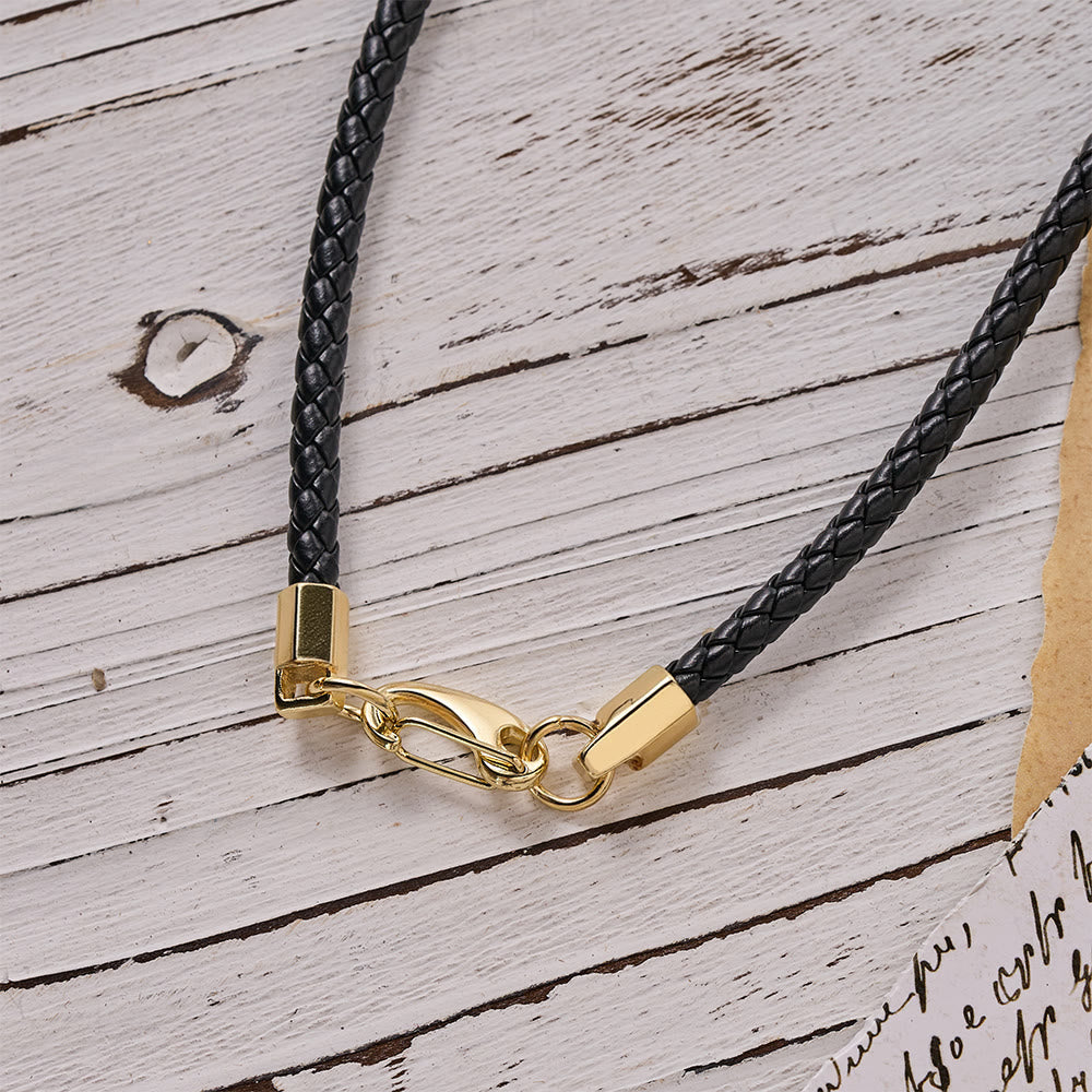 Croce di Gesù in Stile Luxury Pendente Collana in Lega Nero-oro