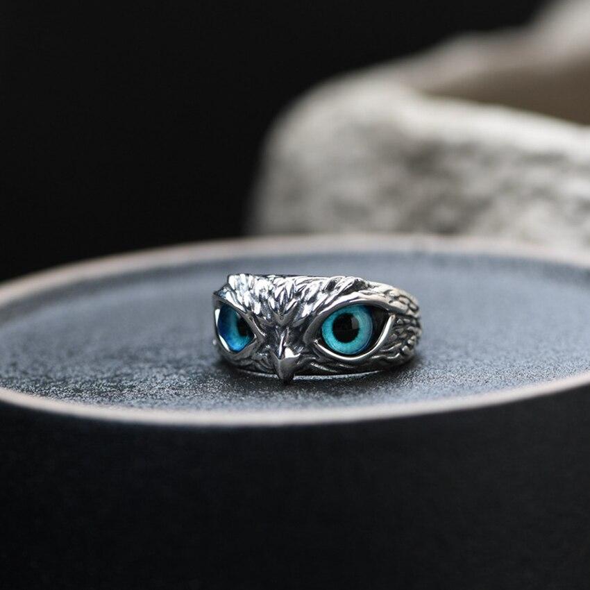 Anello Regolabile “Gufo della Fortuna” in Argento e Opale