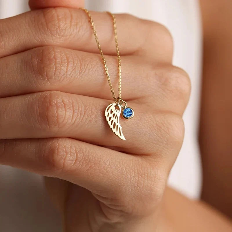 Collana con Pietra di Nascita “Ali d’Angelo”