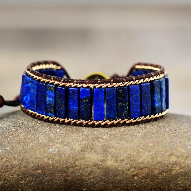 Bracciale di Protezione in Lapislazzuli Intenso