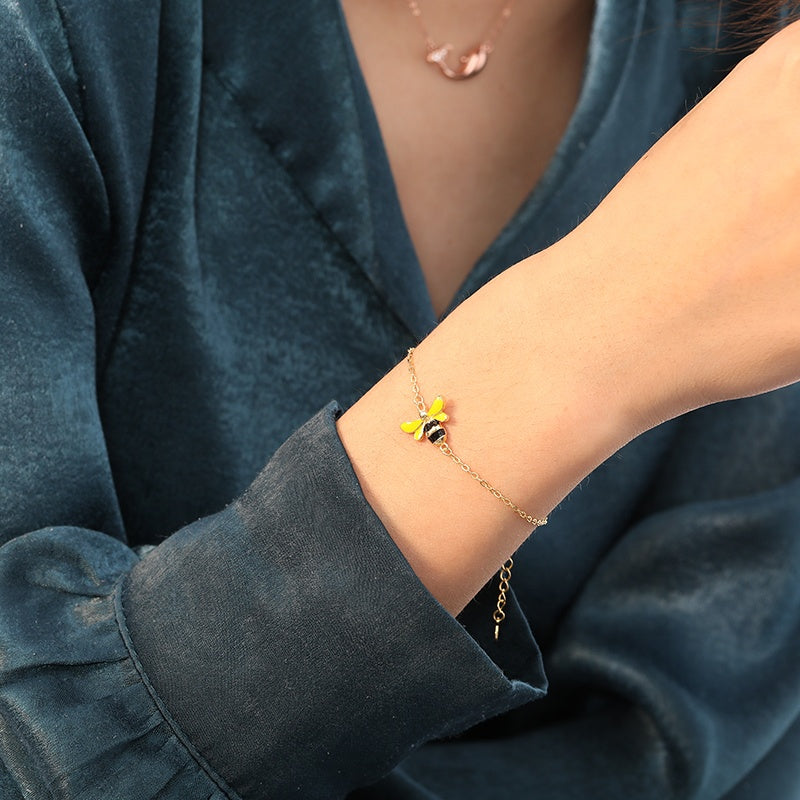 Bracciale Ape Regina in Argento 925 Placcato Oro 18K