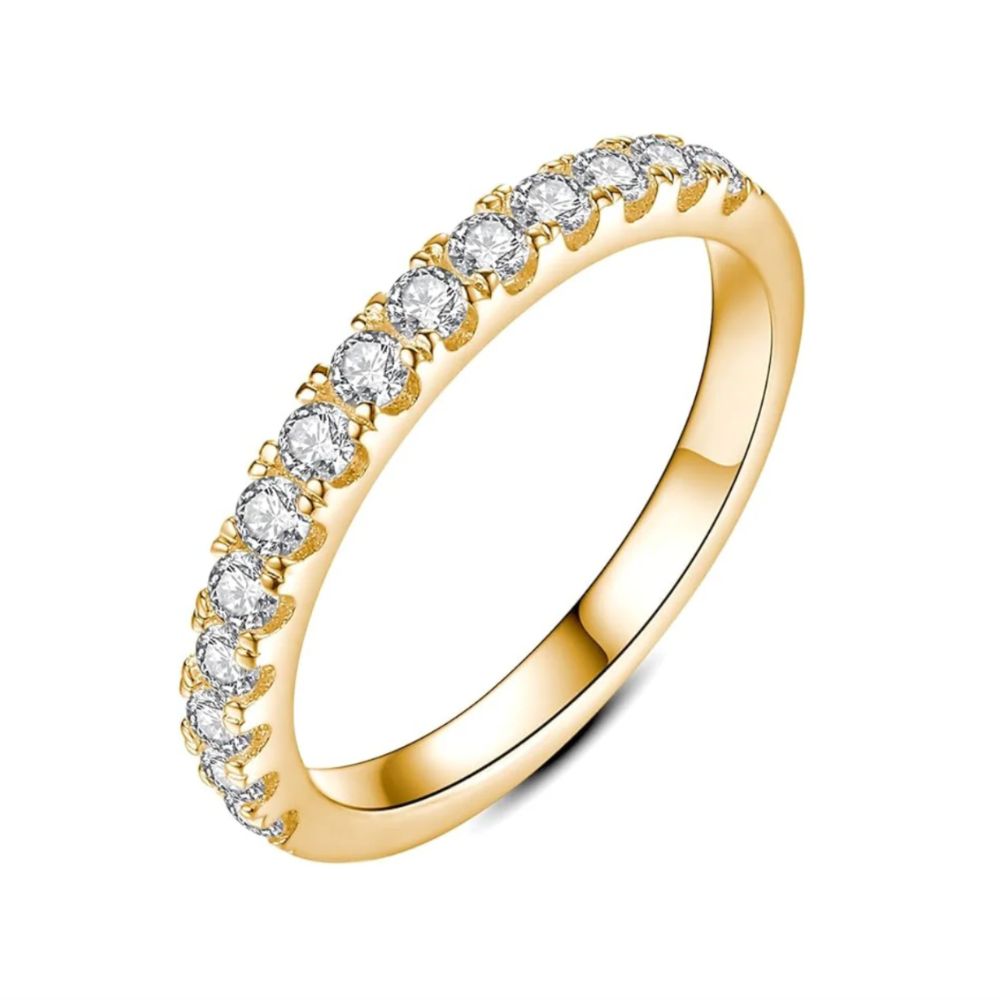 Anello Diamond Embrace – Veretta Mezzo Giro Color Oro