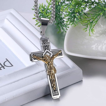 Collana Crocifisso in Titanio Craft Jesus Christianartworkshop