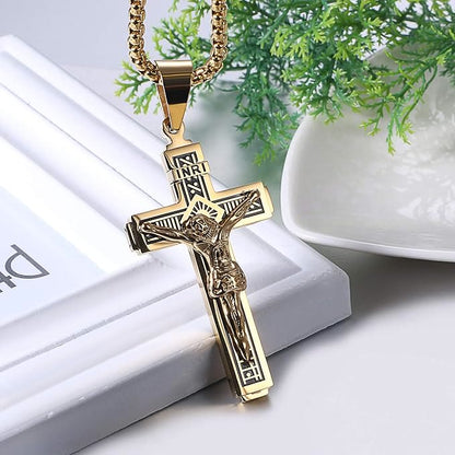 Collana Crocifisso in Titanio Craft Jesus Christianartworkshop