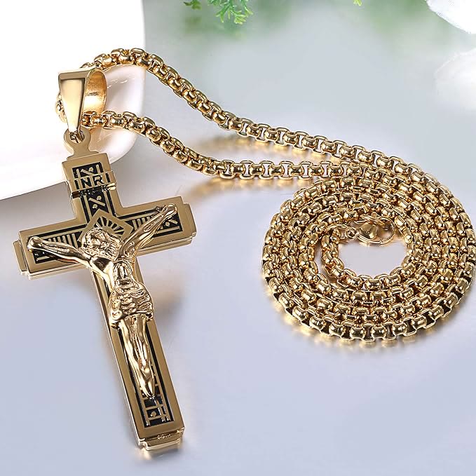 Collana Crocifisso in Titanio Craft Jesus Christianartworkshop