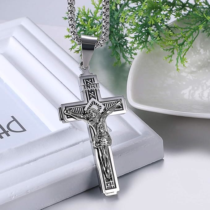 Collana Crocifisso in Titanio Craft Jesus Christianartworkshop