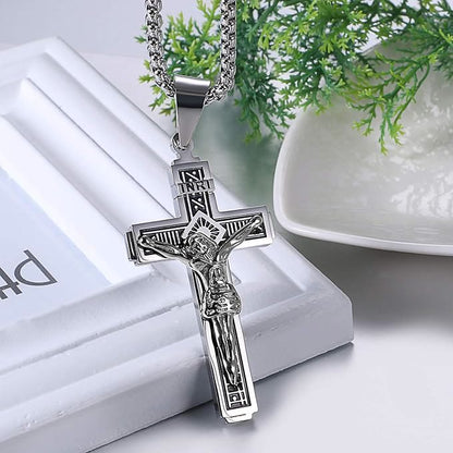 Collana Crocifisso in Titanio Craft Jesus Christianartworkshop