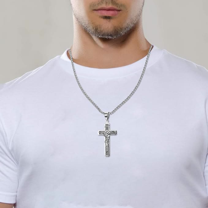 Collana Crocifisso in Titanio Craft Jesus Christianartworkshop