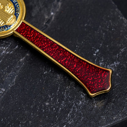 Collana con Croce in Stile Classico Rosso/Blu Pendente di Grande Dimensione (5 colori)