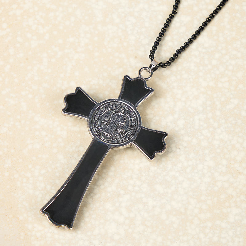 Collana con Pendente Croce di Protezione Divina in Stile Classico Multicolore (6 colori)