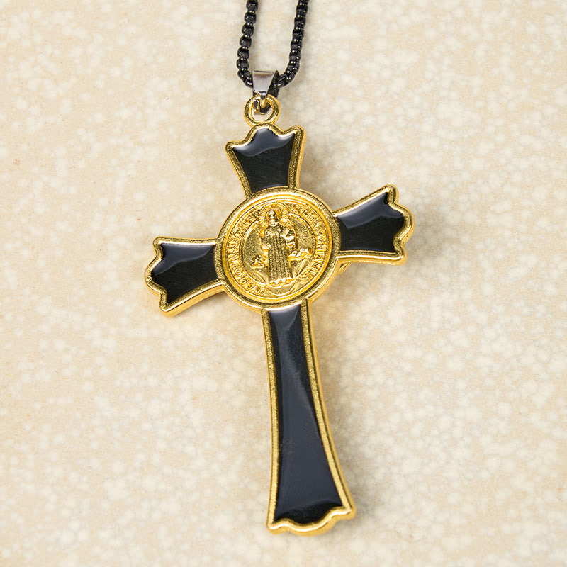 Collana con Pendente Croce di Protezione Divina in Stile Classico Multicolore (6 colori)