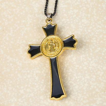 Collana con Pendente Croce di Protezione Divina in Stile Classico Multicolore (6 colori)
