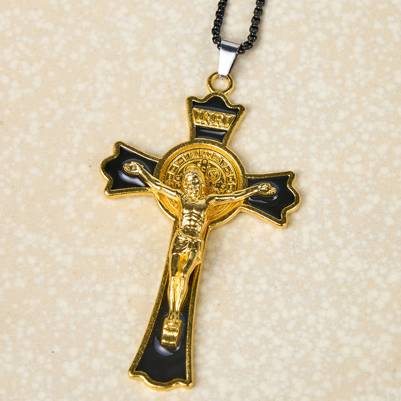 Collana con Pendente Croce di Protezione Divina in Stile Classico Multicolore (6 colori)