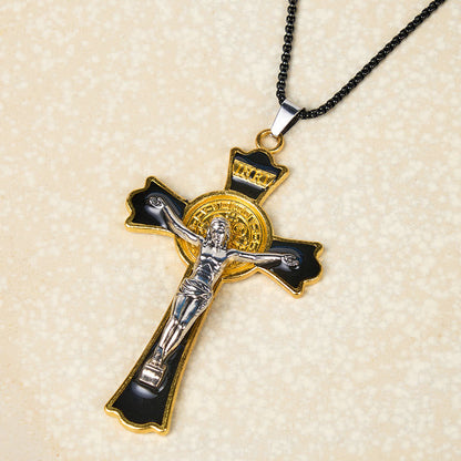 Collana con Pendente Croce di Protezione Divina in Stile Classico Multicolore (6 colori)