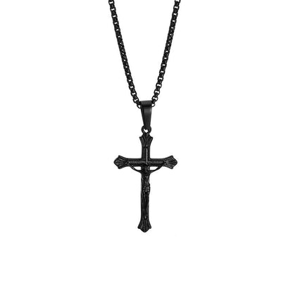 Collana Crocifisso di Gesù Tri - Colore: Una Fusione di Fede e Toni Eleganti