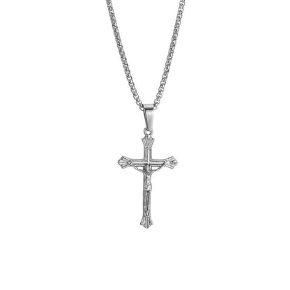 Collana Crocifisso di Gesù Tri - Colore: Una Fusione di Fede e Toni Eleganti