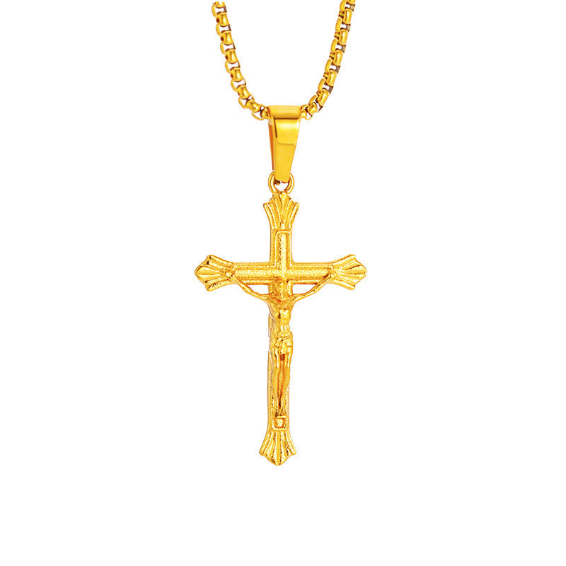 Collana Crocifisso di Gesù Tri - Colore: Una Fusione di Fede e Toni Eleganti