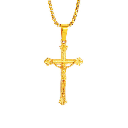 Collana Crocifisso di Gesù Tri - Colore: Una Fusione di Fede e Toni Eleganti