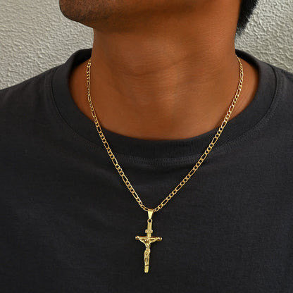 Collana con Crocifisso Sacro in 4 Stili: Design Elegante e Promemoria di Fede per Ogni Giorno
