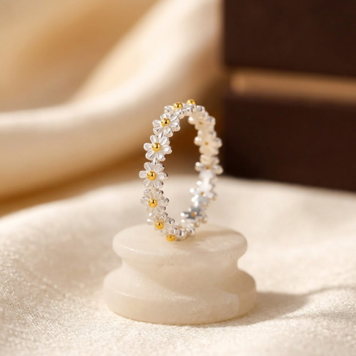 Anello Floreale in Argento