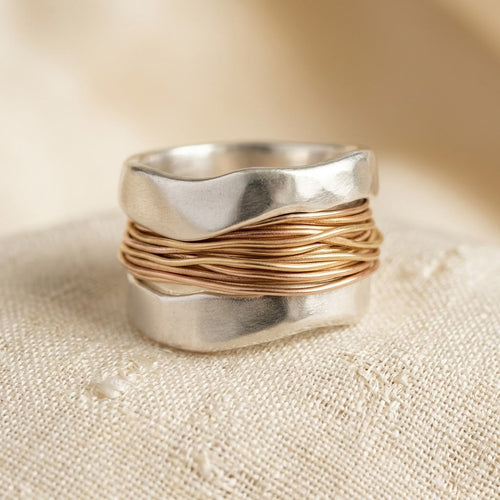 Anello Avvolto in Argento e Oro