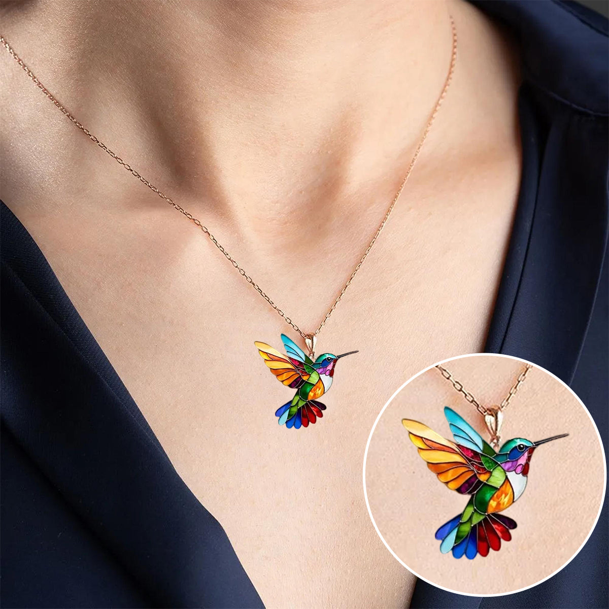 Collana Colibrì con Orecchini in Omaggio