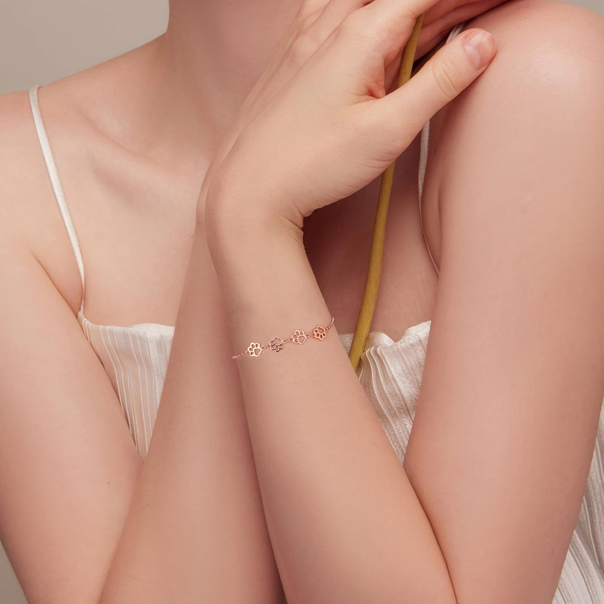Bracciale Zampe in Argento 925 – Chiusura Scorrevole Regolabile