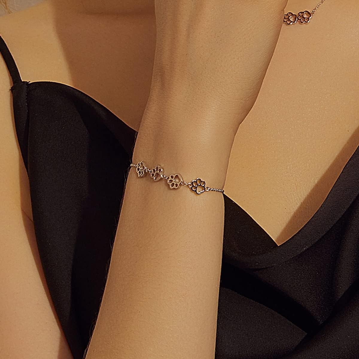 Bracciale Zampe in Argento 925 – Chiusura Scorrevole Regolabile