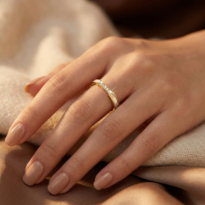 Anello in Oro Intarsiato