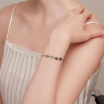 Bracciale Zampe in Argento 925 – Chiusura Scorrevole Regolabile