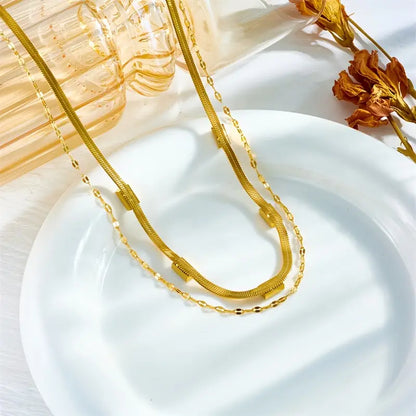 Collana Retrò a Doppio Strato Serena Gemma | Oro