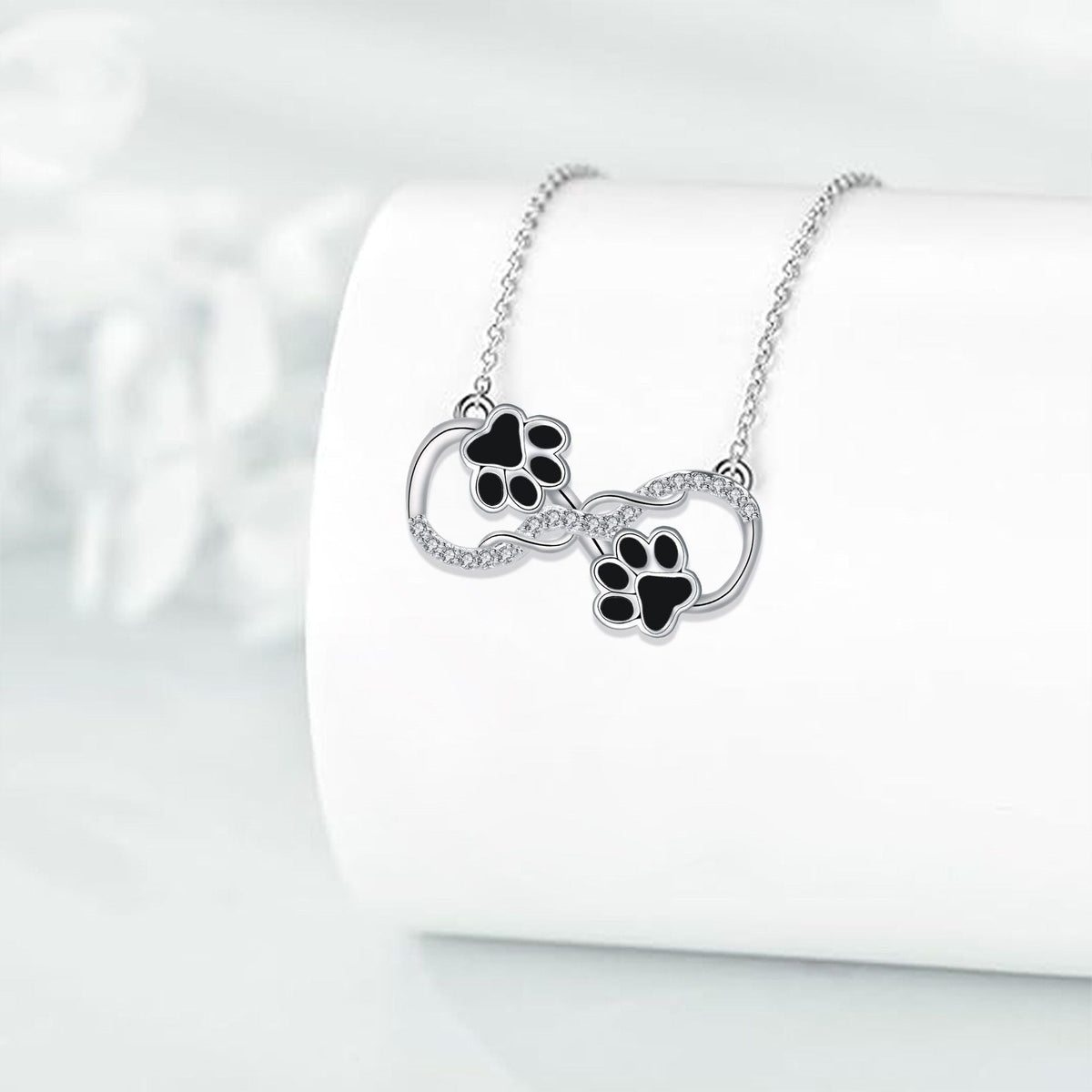 Collana con Pendente Simbolo dell'Infinito con Zirconia
