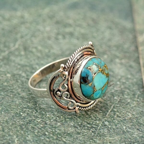 Anello Boho con Turchese