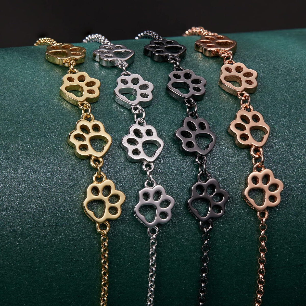 Bracciale Zampe in Argento 925 – Chiusura Scorrevole Regolabile