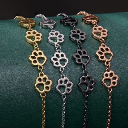 Bracciale Zampe in Argento 925 – Chiusura Scorrevole Regolabile