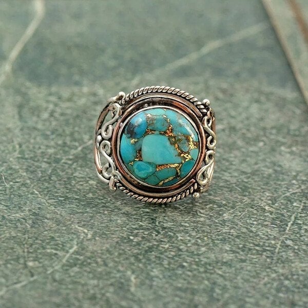Anello Boho con Turchese