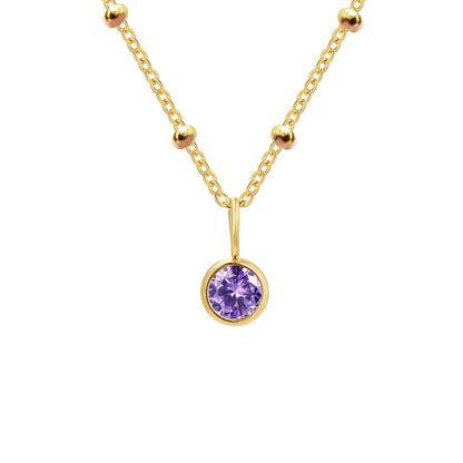 Collana con Pietra del Mese e Catena di Perline
