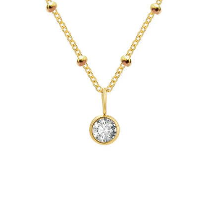 Collana con Pietra del Mese e Catena di Perline