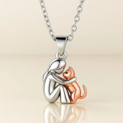 Collana con Pendente a Forma di Gatto Abbracciato – Un Legame per Sempre