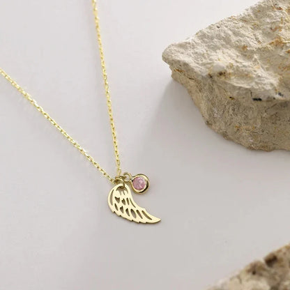 Collana con Pietra di Nascita “Ali d’Angelo”