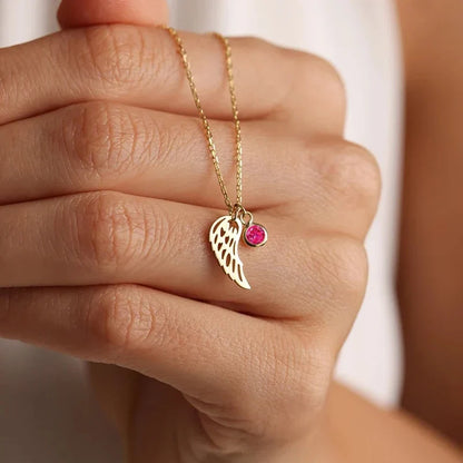 Collana con Pietra di Nascita “Ali d’Angelo”
