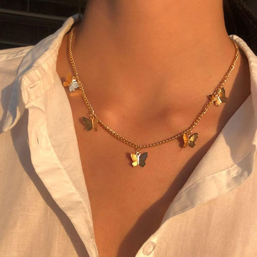 Collana Farfalla Placcata Oro – Simbolo di Rinascita