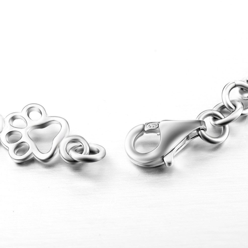 Bracciale a Maglie Zampa e Osso in Argento 925 – Edizione Limitata