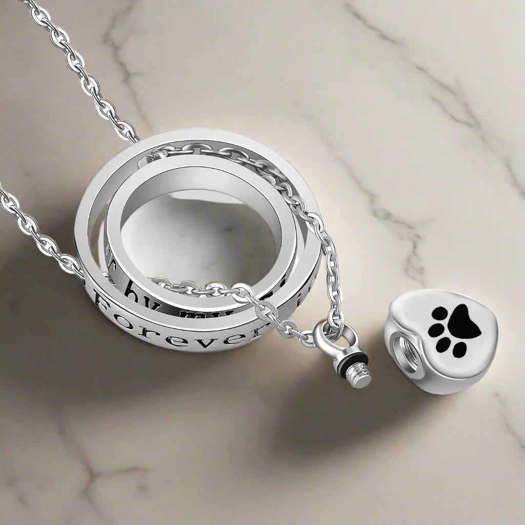 Collana Portaceneri a Cuore in Acciaio – "Per Sempre nel Mio Cuore"