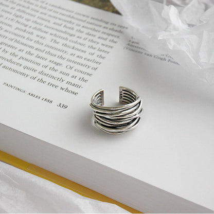 Anello Regolabile a Fasce in Argento Sterling 925