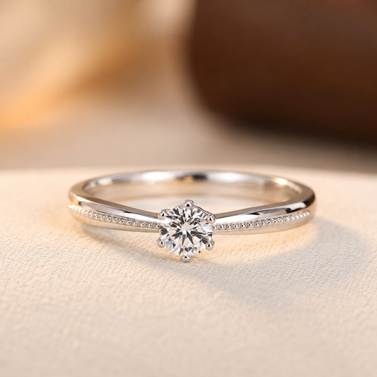 Anello solitario firma Clara