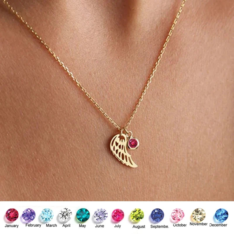 Collana con Pietra di Nascita “Ali d’Angelo”
