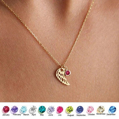 Collana con Pietra di Nascita “Ali d’Angelo”
