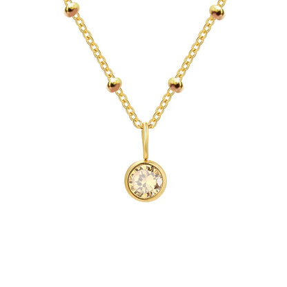 Collana con Pietra del Mese e Catena di Perline